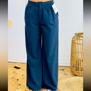 🆕🌿💙LOVE TREE: NAVY Looking Good Pleated Pants LARGE